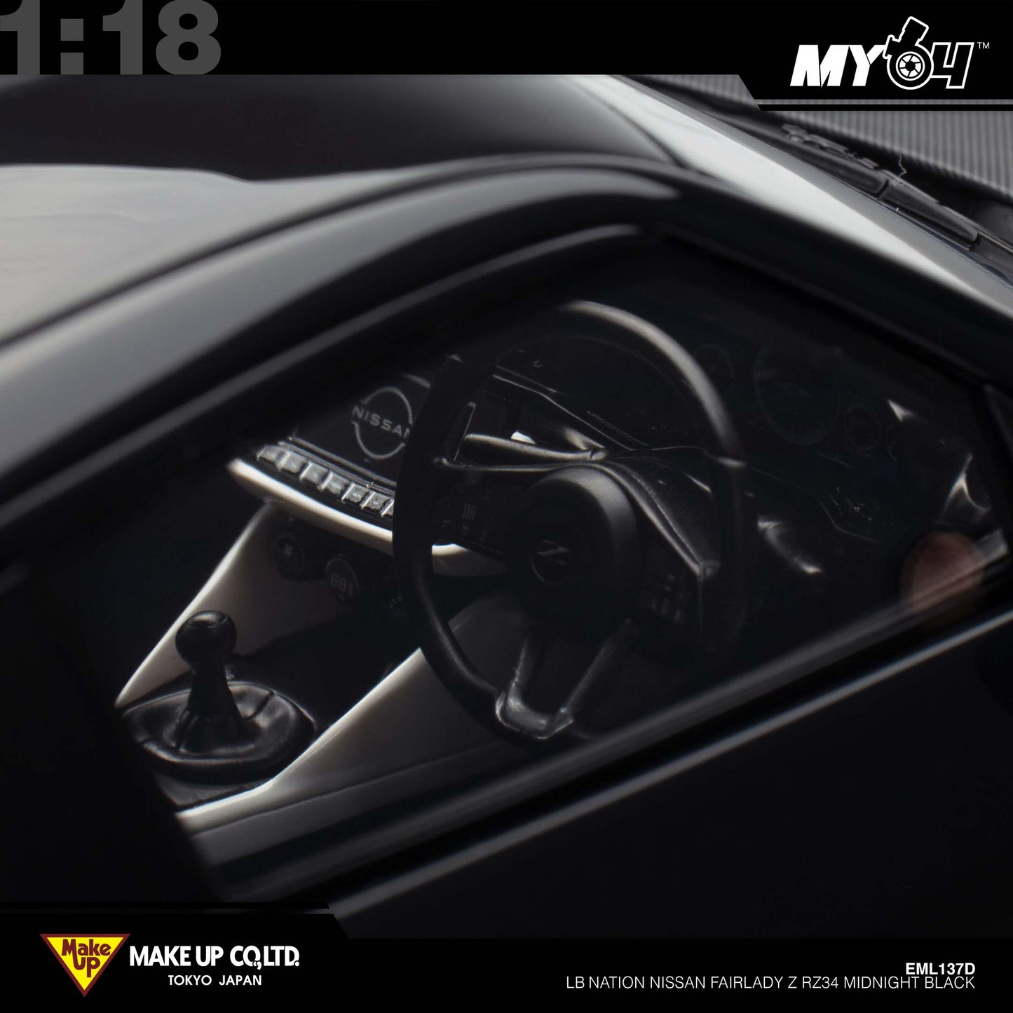 [Make Up] 1:18 Edilion LB★Nation Nissan Fairlady Z RZ34 - Midnight Black