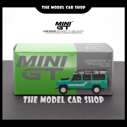 [MINI GT] Land Rover Defender 110 1985 County Station Wagon - Trident Green