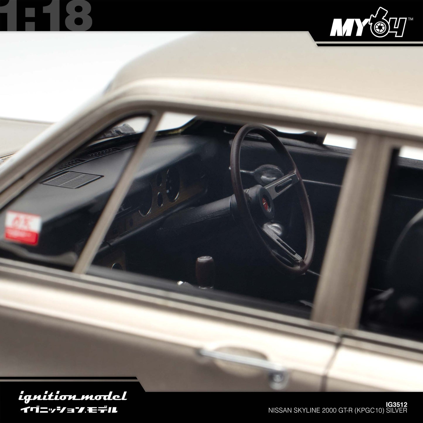 [Ignition Model] Nissan Skyline 2000 GT-R (PGC10) - Silver