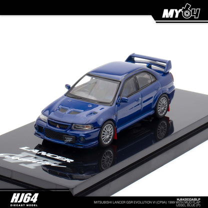 [Hobby Japan] Mitsubishi Lancer GSR Evolution 6 (CP9A) 1999 with Mud Flap - Ijssel Blue