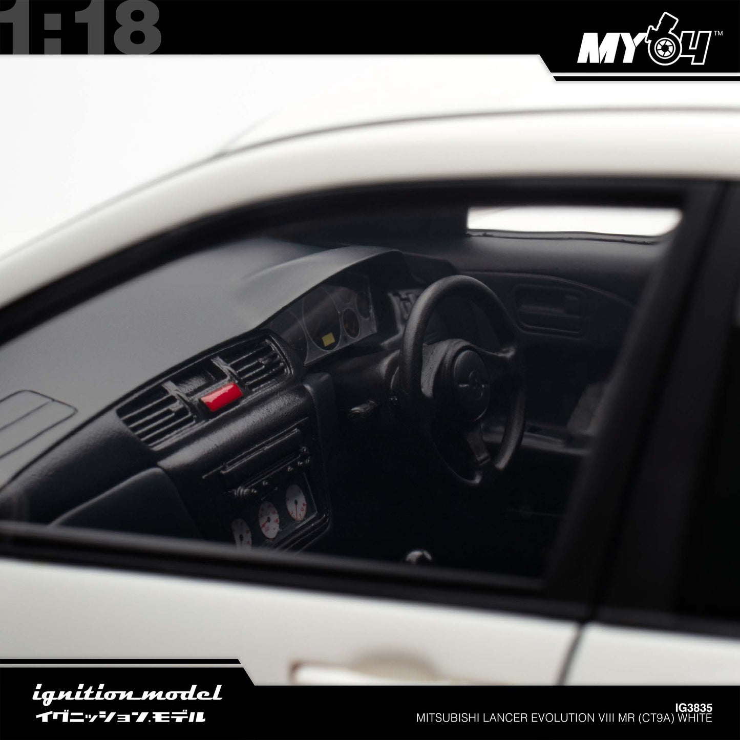 [Ignition Model 1:18 Mitsubishi Lancer Evolution VIII MR (CT9A) - White