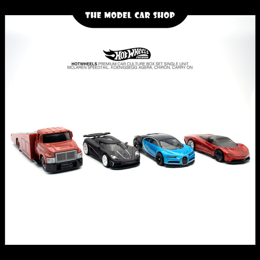 [Hot Wheels] Premium Car Culture Box Set Single Unit McLaren Speedtail, Koenigsegg Agera, Chiron, Carry On (Deffect Item)