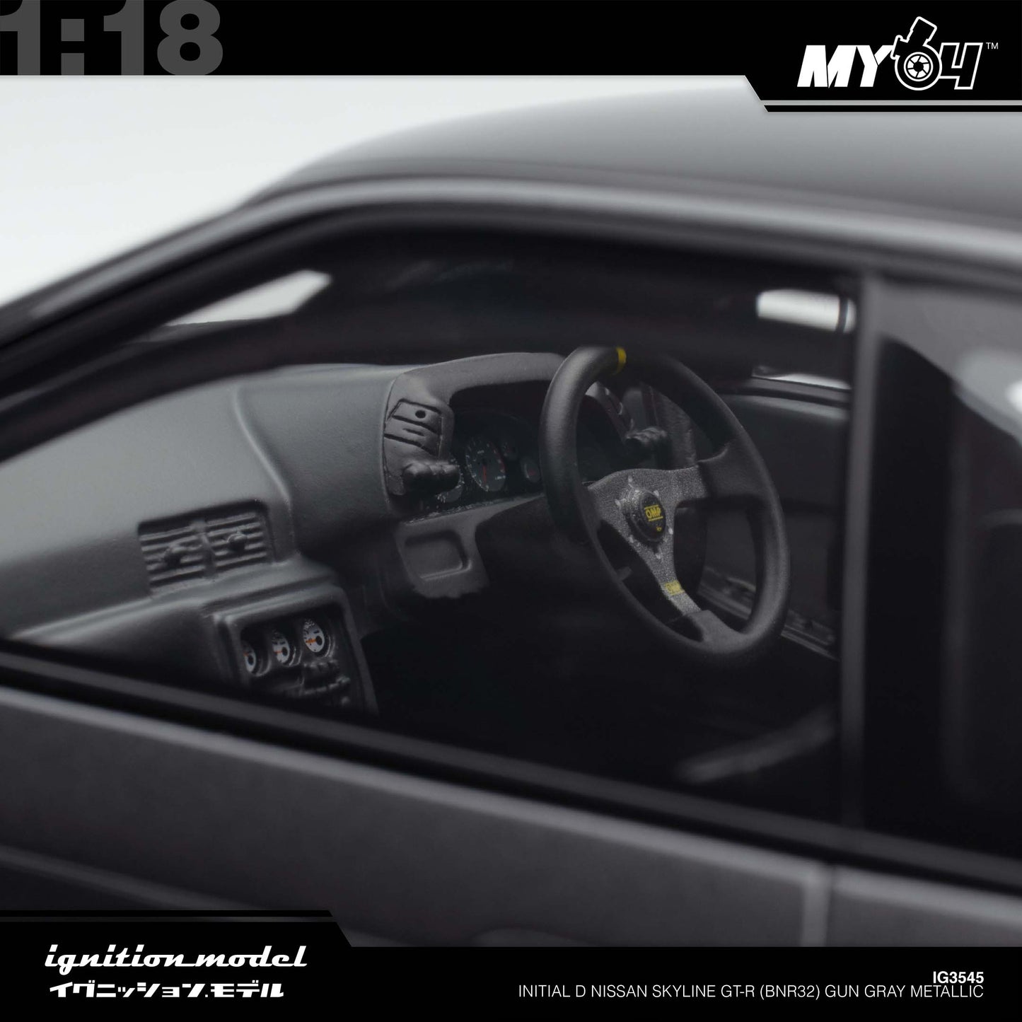 [Ignition Model] 1:18 Initial D Nissan Skyline GT-R (BNR32) - Gun Gray Metallic