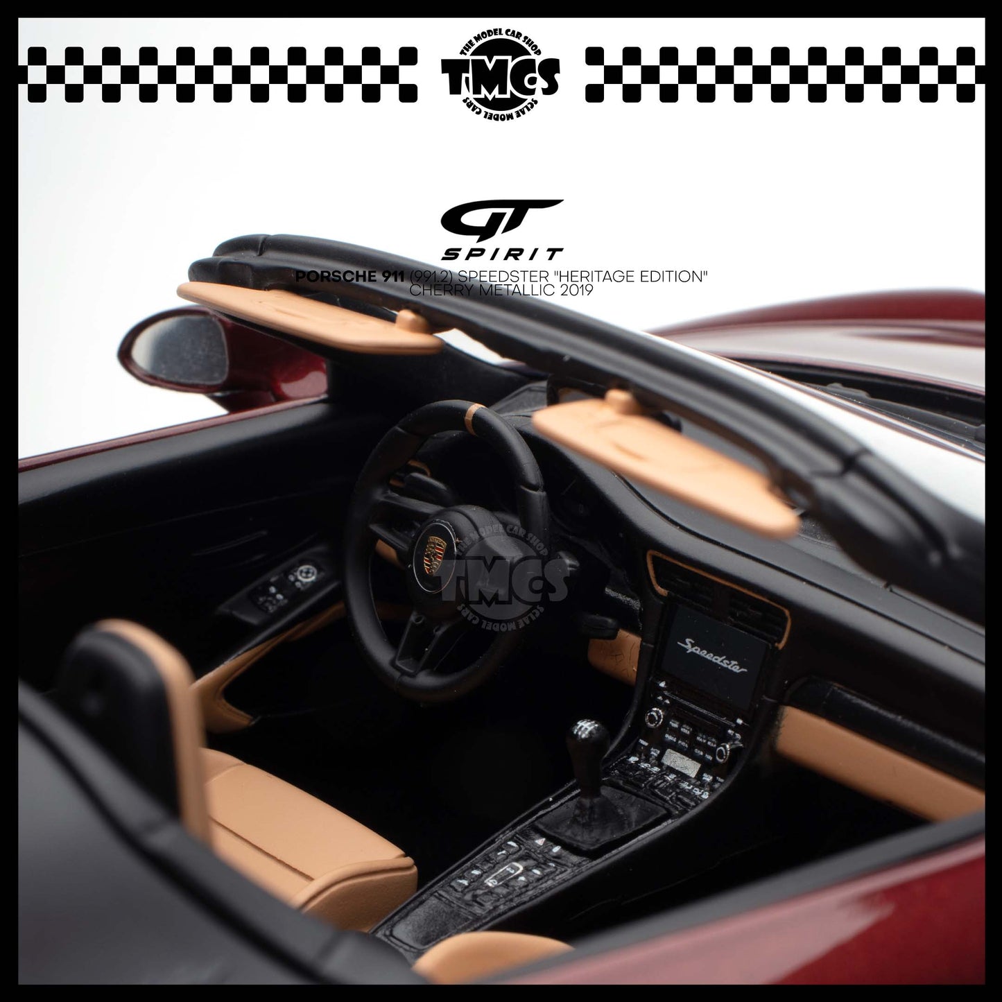 [GT Spirit] 1:18 Porsche 911 (991.2) Speedster "Heritage Edition" - Cherry Metallic 2019