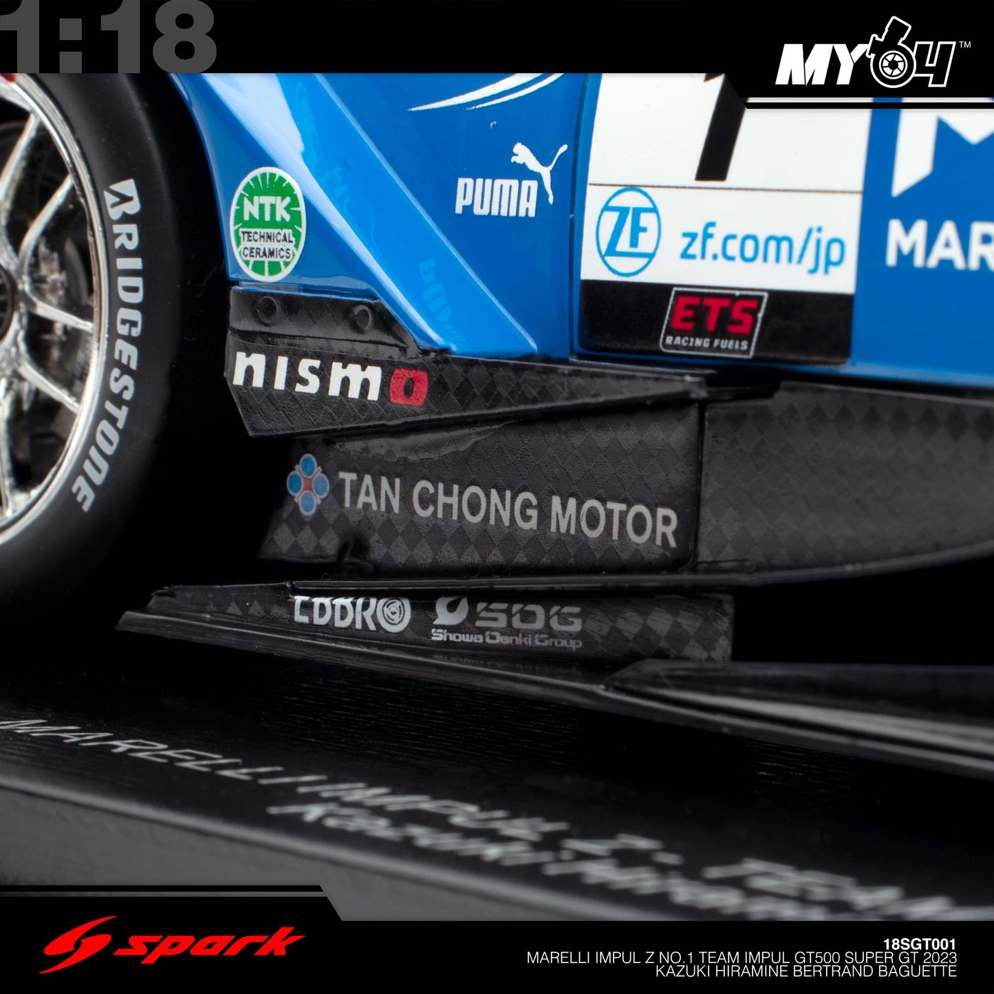 [Sparky] MARELLI IMPUL Z No.1 TEAM IMPUL GT500 SUPER GT 2023 Kazuki Hiramine - Bertrand Baguette