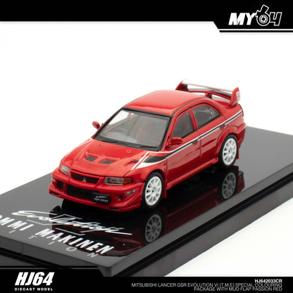 [Hobby Japan] Mitsubishi Lancer GSR Evolution 6 (T.M.E.) Special Coloring Package (GF-CP9A) 2000 with Mud Flap - Passion Red