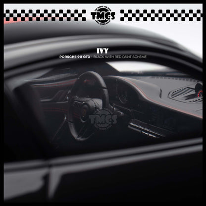 [IVY] 1:18 Porsche 911 GT3 - Black With Red Paint Scheme