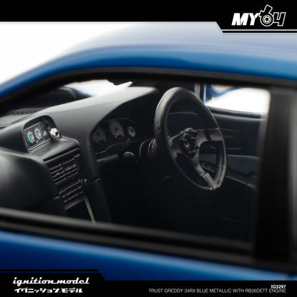 [Ignition Model] TRUST GReddy 34RX - Blue Metallic With RB26DETT Engine