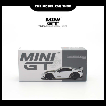 [MINI GT] Toyota GR86 LB★Nation - White