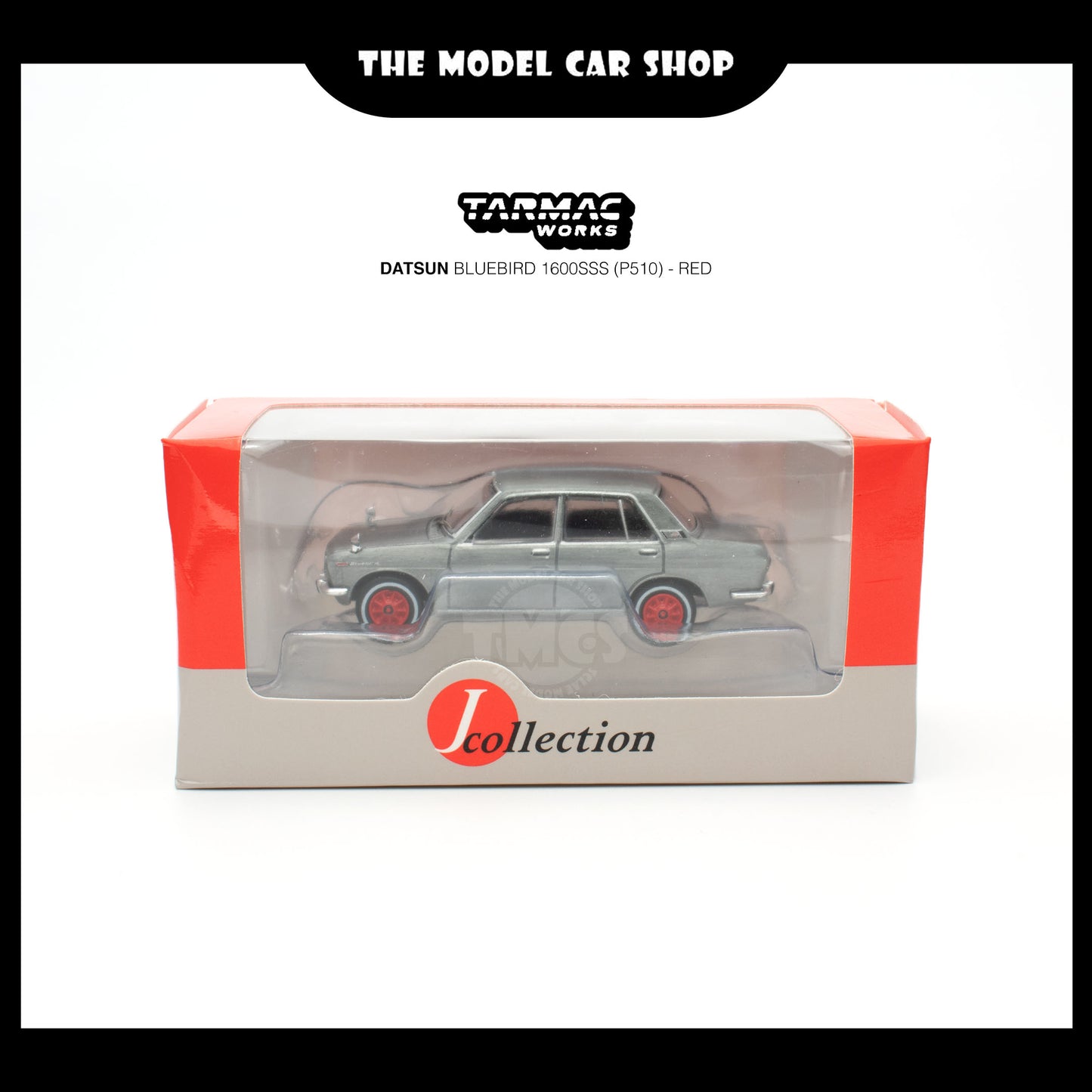 [Tarmac Works] Datsun BLUEBIRD 1600SSS (P510) - Red (With Chase Car)