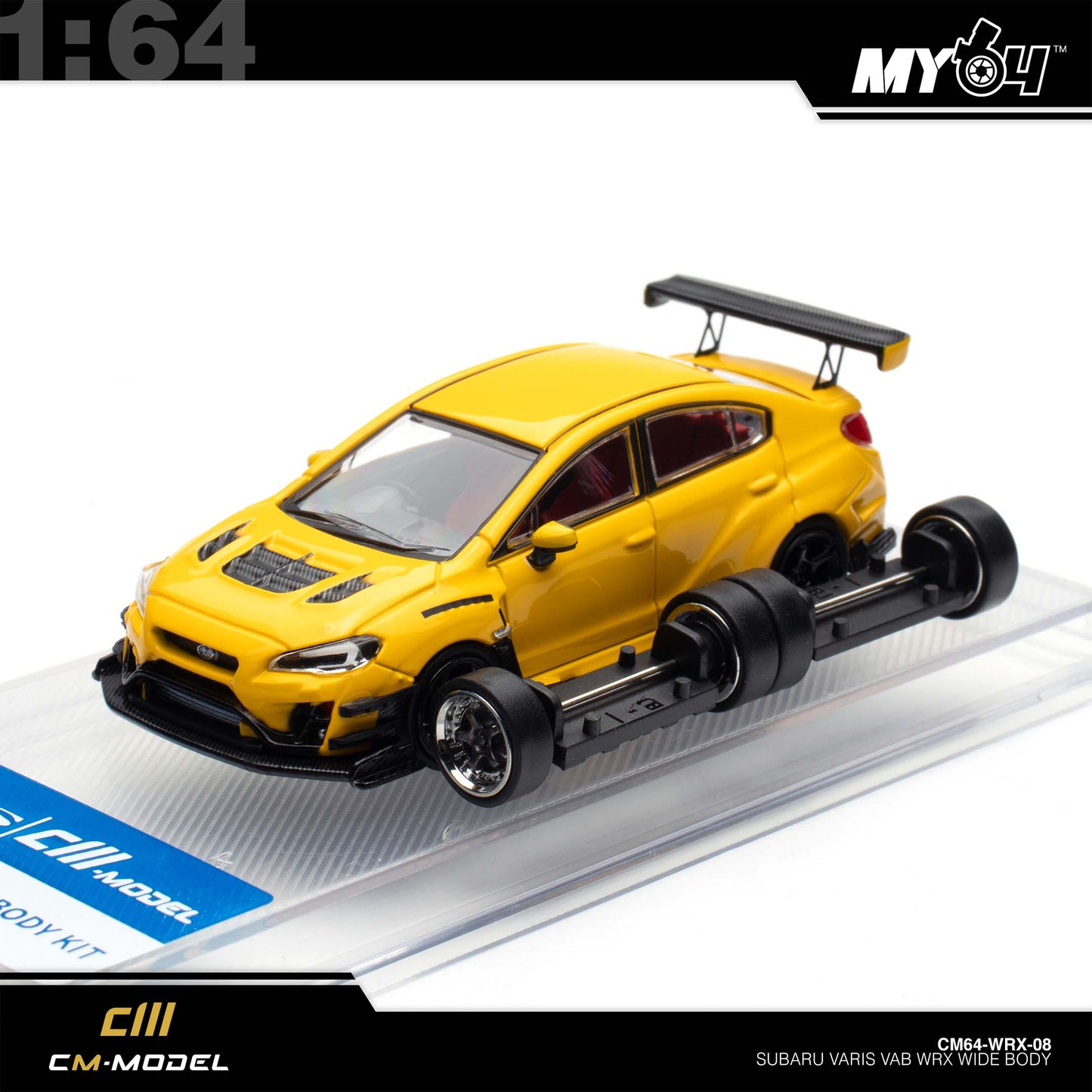 [CM Model] 1:64 Subaru WRX Varis WideBody 2.0 - Yellow