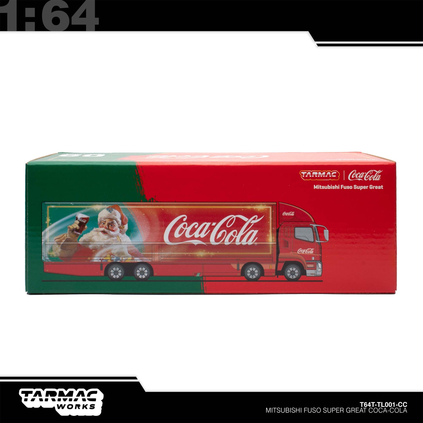 [Tarmac Works] 1:64 Mitsubishi Fuso Super Great Coca-Cola Santa Truck