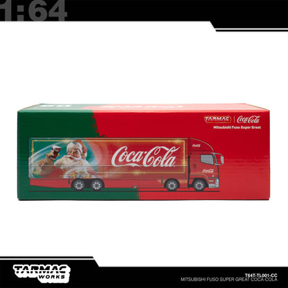 [Tarmac Works] 1:64 Mitsubishi Fuso Super Great Coca-Cola Santa Truck