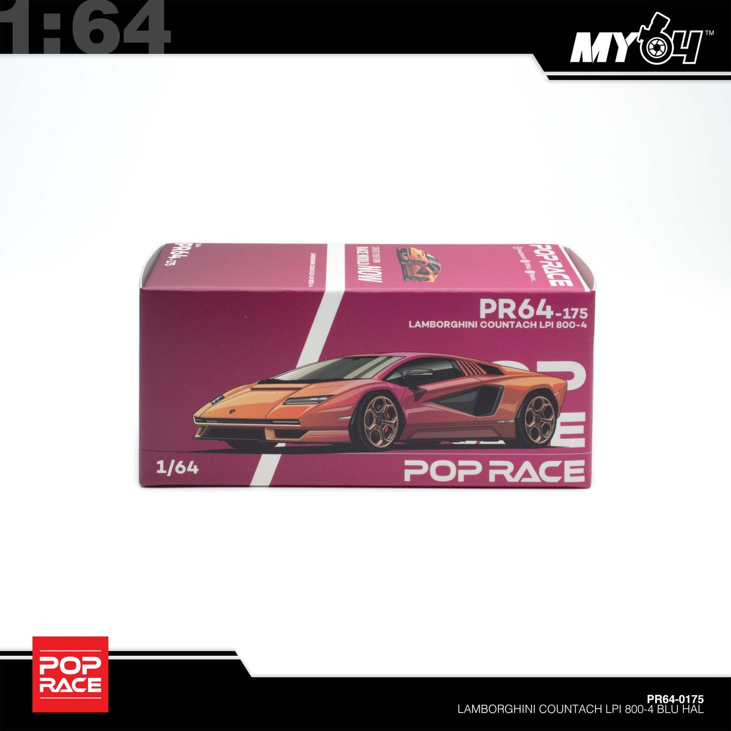 [Pop Race] Lamborghini Countach LP 800-4 - Blu Hal