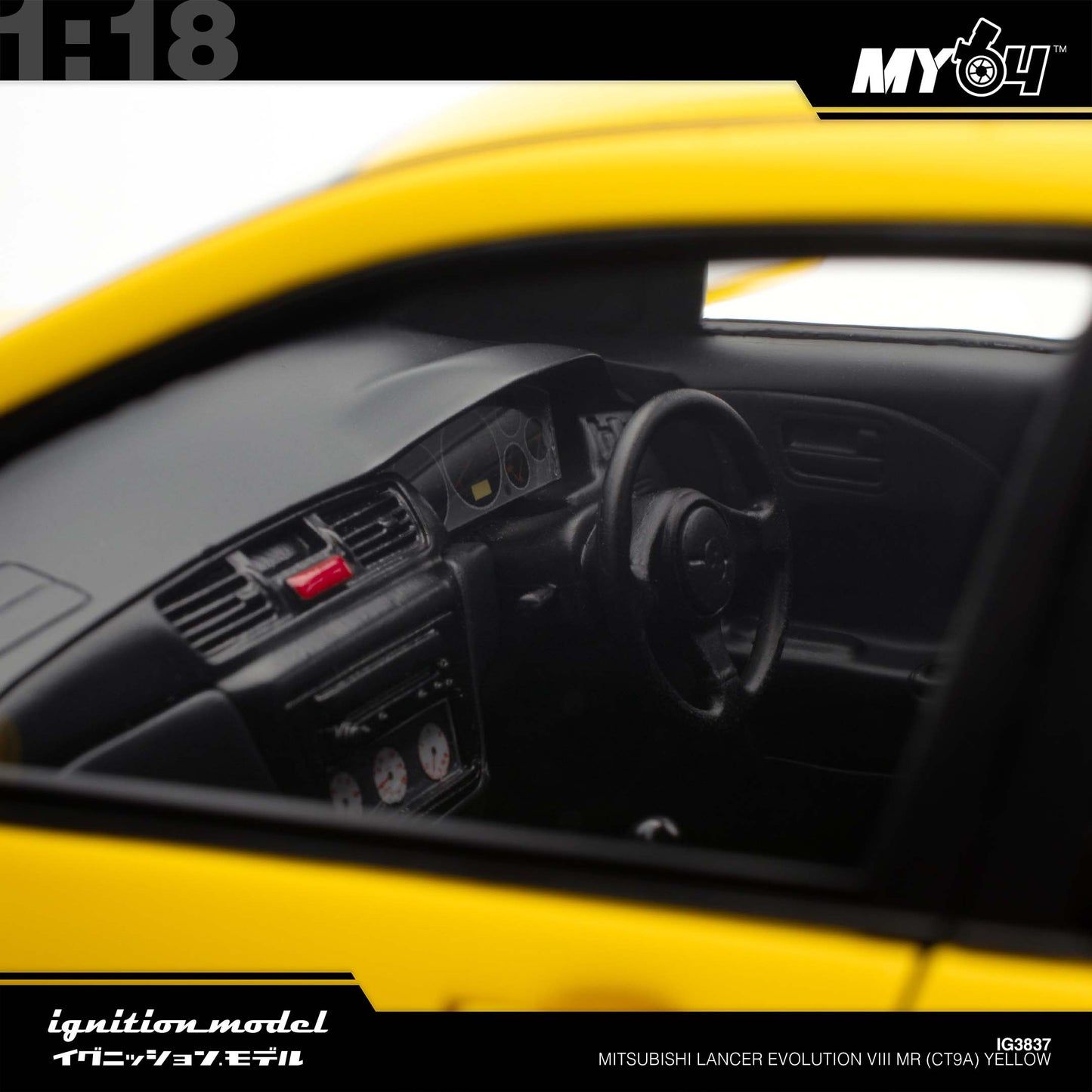 [Ignition Model] 1:18 Mitsubishi Lancer Evolution VIII MR (CT9A) - Yellow