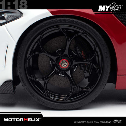 [Motorhelix] 1:18 Alfa Romeo Giulia GTAm - Red 2-Tone / Italy #69