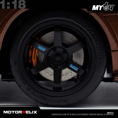 [Motorhelix] Nissan Skyline GT-R (R34) Customized Version  - Metallic Bronze