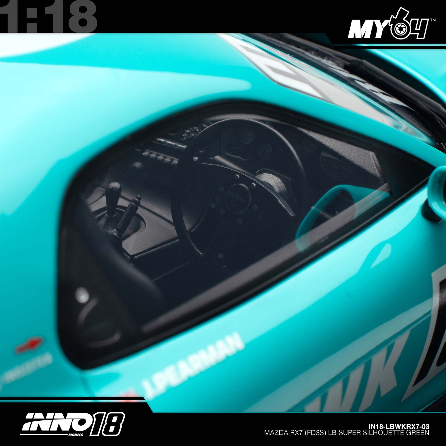 [INNO18] 1:18 Mazda RX7 (FD3S) LB-Super Silhouette - Green