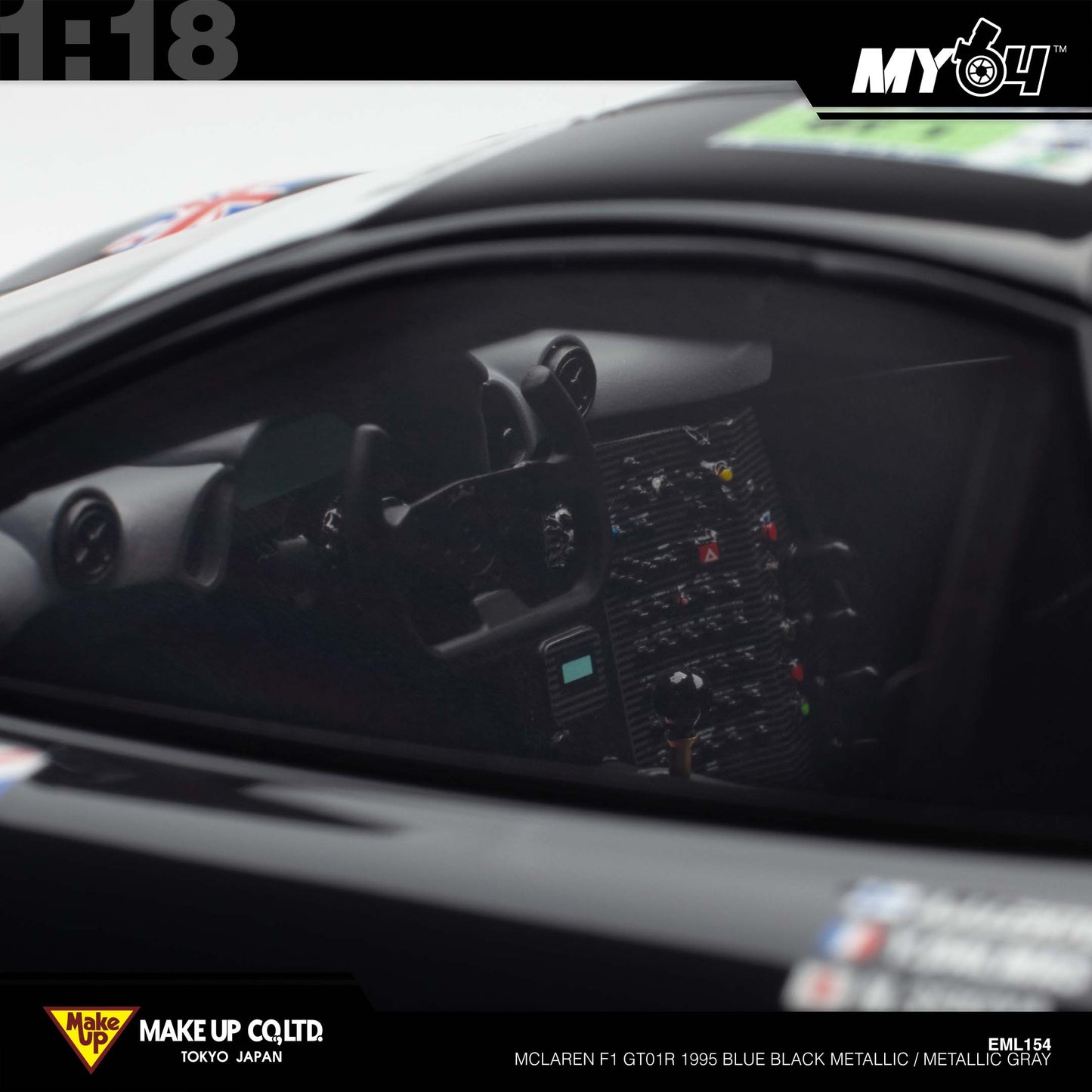 [Make Up] 1:18 Edilion Mclaren F1 GT01R 1995 - Blue Black Metallic / Metallic Gray
