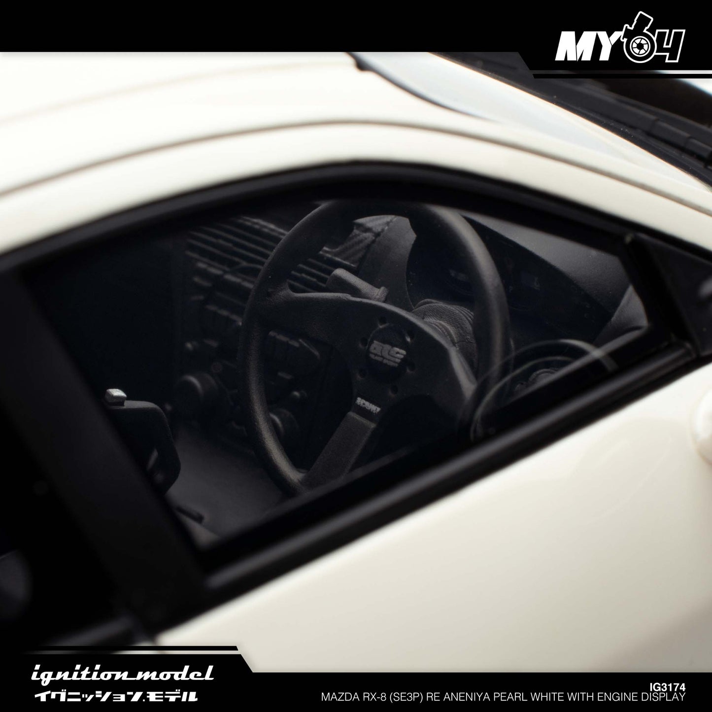 [Ignition Model] Mazda RX-8 (SE3P) RE Aneniya - Pearl White With Engine Display