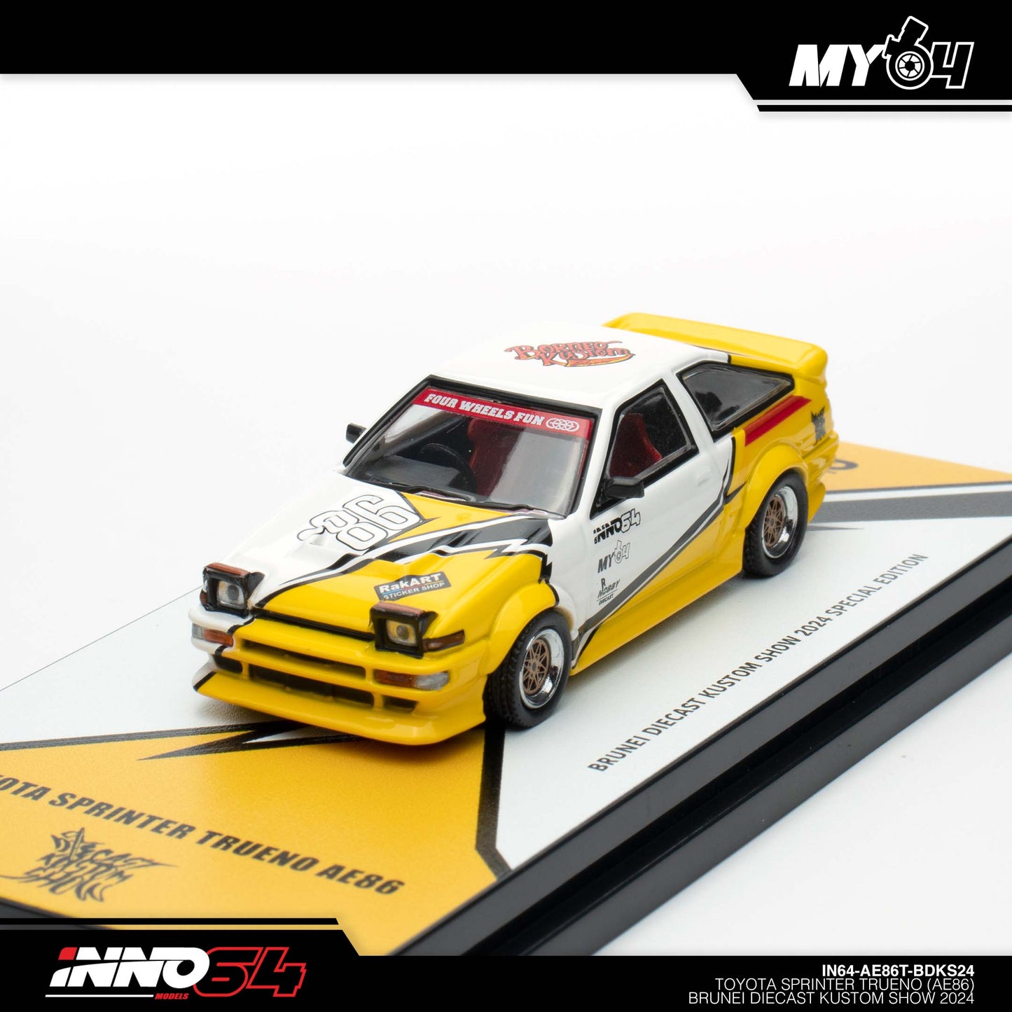 [INNO64] Toyota Sprinter Trueno AE86 Brunei Diecast Kustom Show 2024