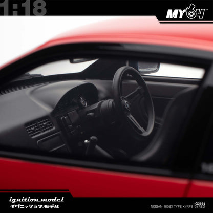 [Ignition Model] 1:18 Nissan 180SX Type X (RPS13) - Red