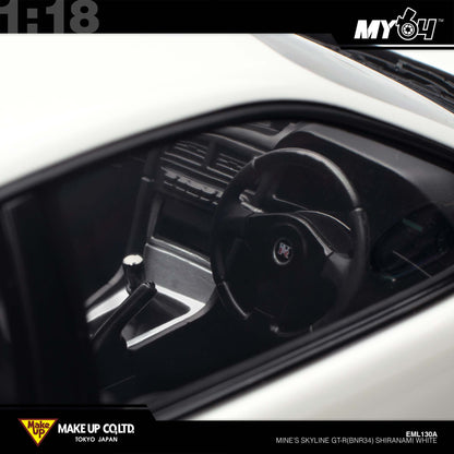[Make Up] 1:18 Edilion BUILT BY LEGENDS Mine's Skyline GT-R(BNR34) - SHIRANAMI White (Pearl White)