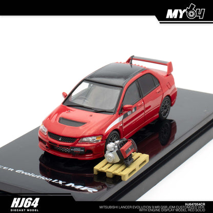 [Hobby Japan] Mitsubishi Lancer Evolution 9 MR GSR JDM Customized Version with Engine Display Model