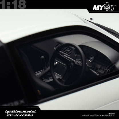 [Ignition Model] Nissan 180SX Type X (RPS13) - White