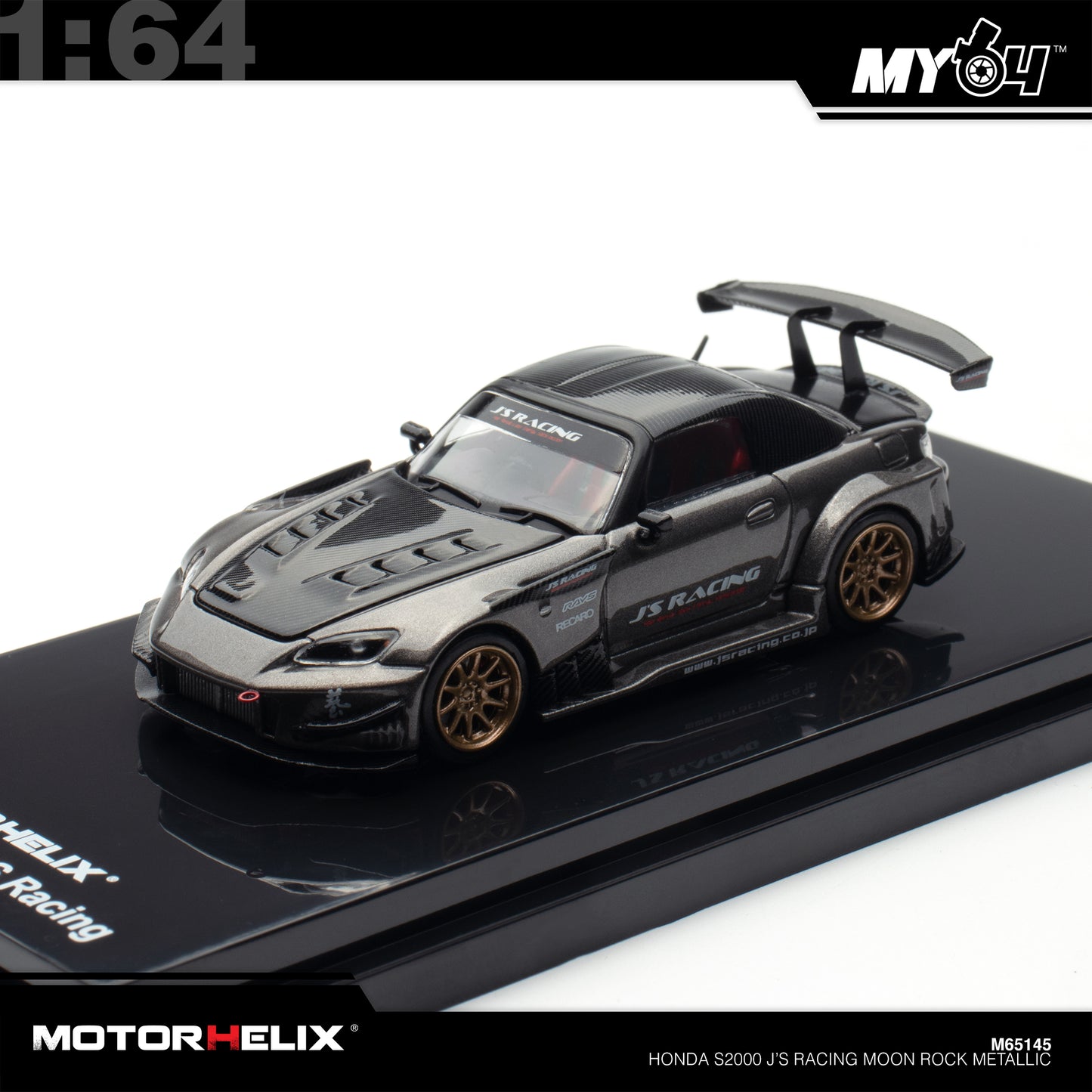 [Motorhelix] 1:64 Honda S2000 J'S Racing - Moon Rock Metallic