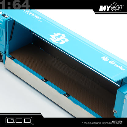 [GCD] 1:64 LB Trucks Mitsubishi Fuso Super Great - Baby Blue (CTE)