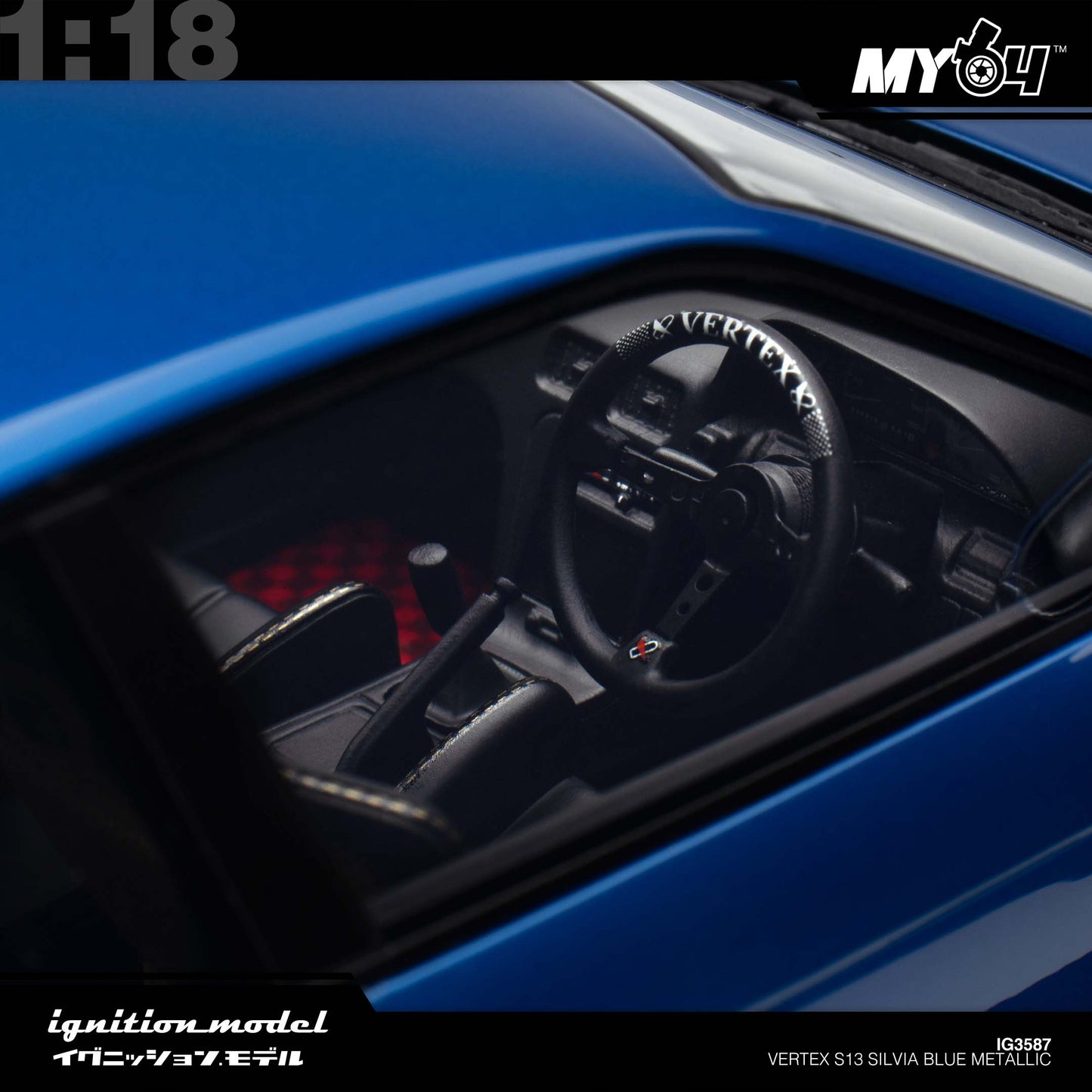 [Ignition Model] 1:18 Vertex S13 Silvia - Blue Metallic