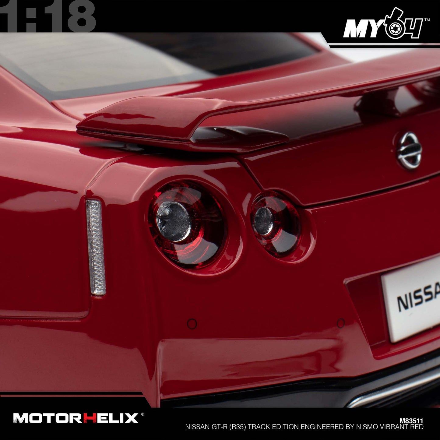 [Motorhelix] Nissan GT-R (R35) Track Edition Engineered By NISMO - Vibrant Red