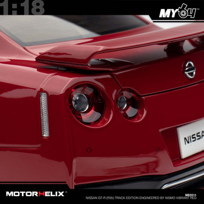 [Motorhelix] Nissan GT-R (R35) Track Edition Engineered By NISMO - Vibrant Red