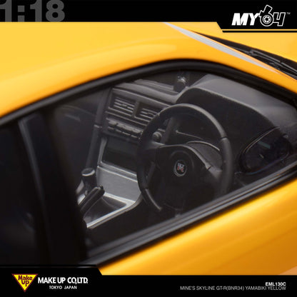 [Make Up] 1:18 Edilion BUILT BY LEGENDS Mine's Skyline GT-R(BNR34) - YAMABIKI Yellow (Pearl Yellow)