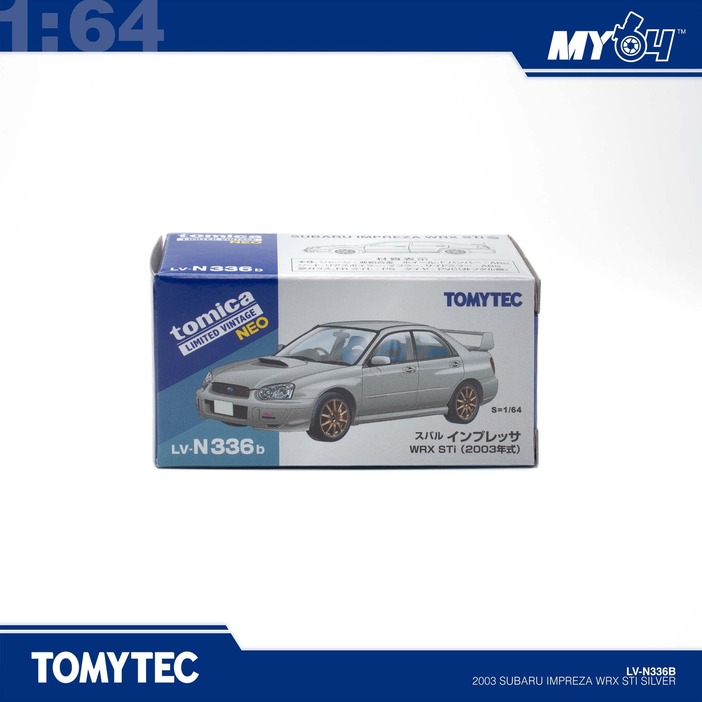 [TLVN] 1:64 2003 Subaru Impreza WRX STI - Silver