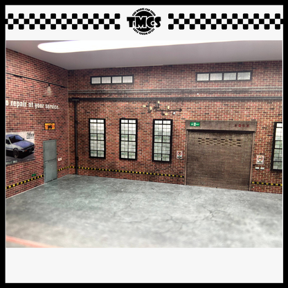 [SCJ] 1:64 Diorama (82026-C) Red Bridge Vintage Factory