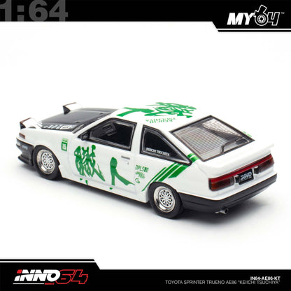 (UNSEAL UNIT) [INNO64] 1:64 Toyota Sprinter Trueno AE86 “Keiichi Tsuchiya” (with Chase Car)