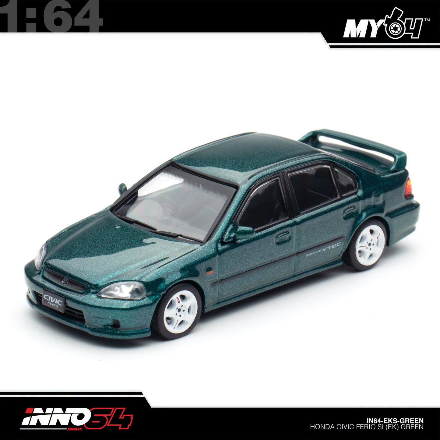 [INNO64] 1:64 Honda Civic Ferio Si (EK) - Green