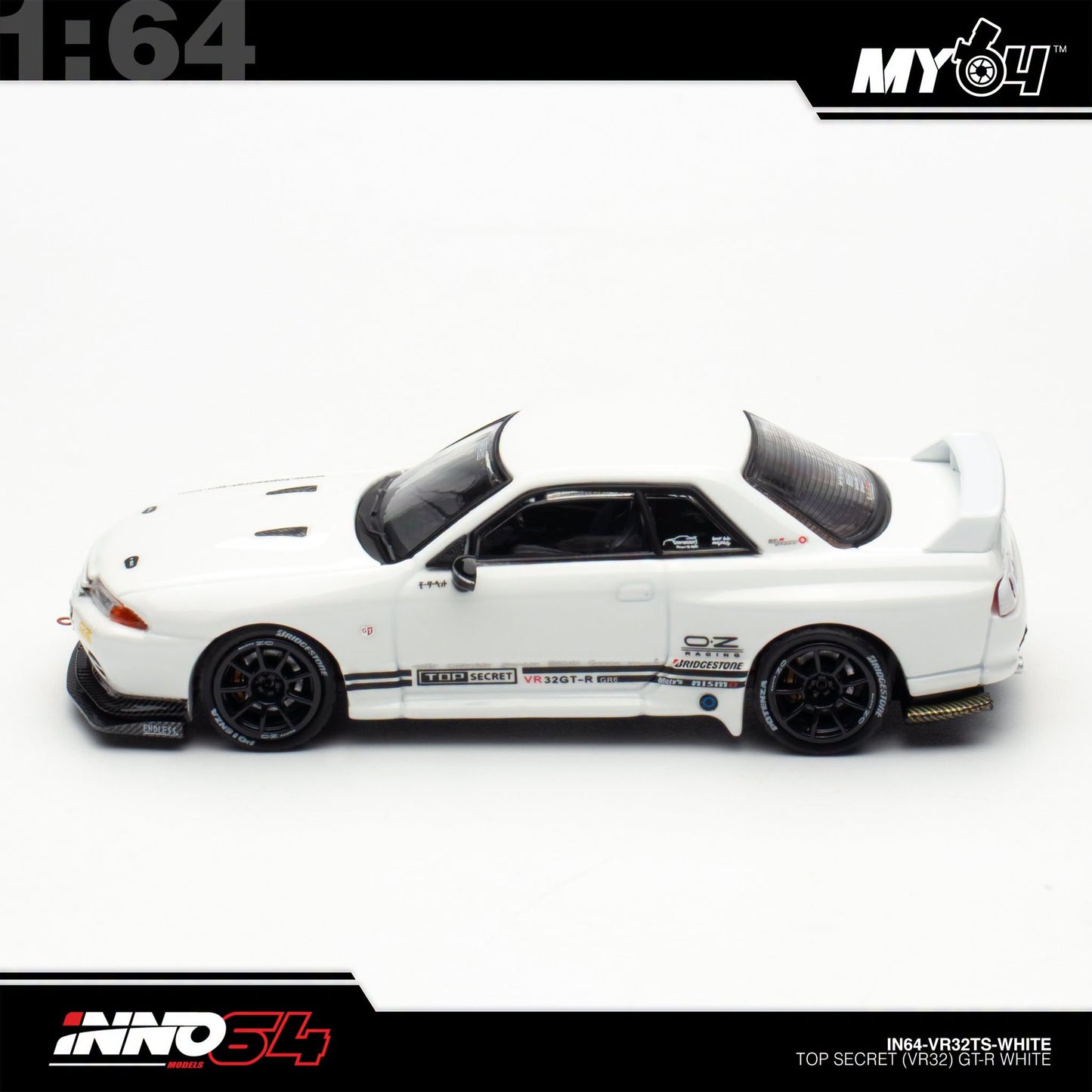 [INNO64] 1:64 Top Secret VR32 GT-R - White