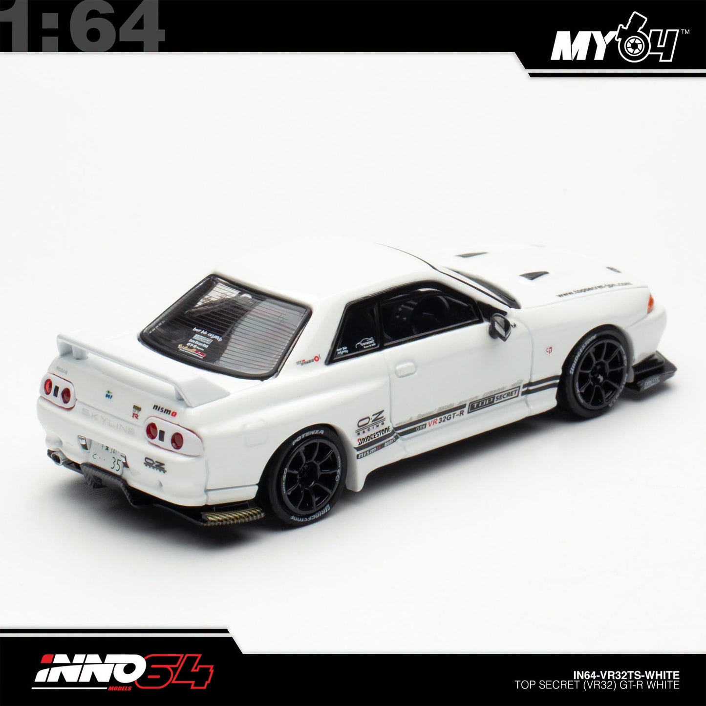 [INNO64] 1:64 Top Secret VR32 GT-R - White