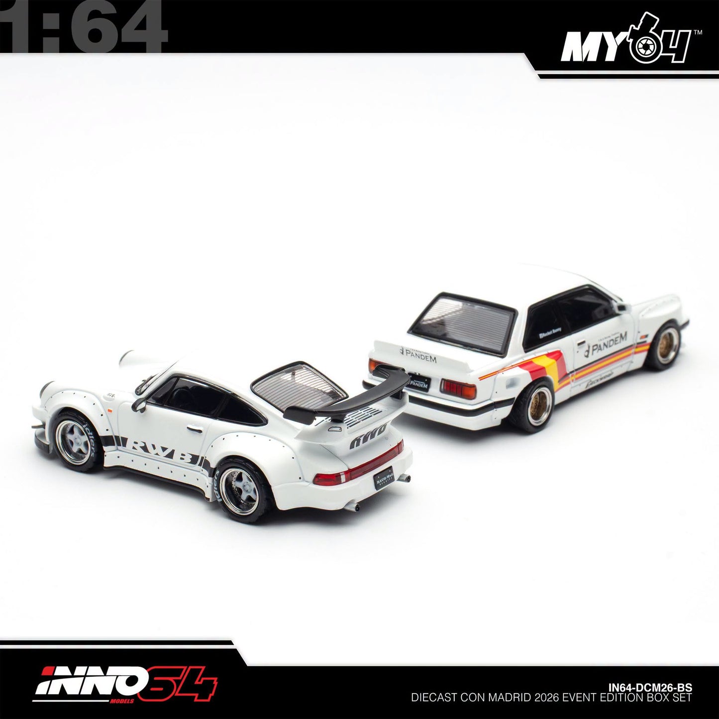 [INNO64] 1:64 Combo Set DIECAST CON MADRID 2026 Event Edition - RWB 930 + Pandem Rocket Bunny E30