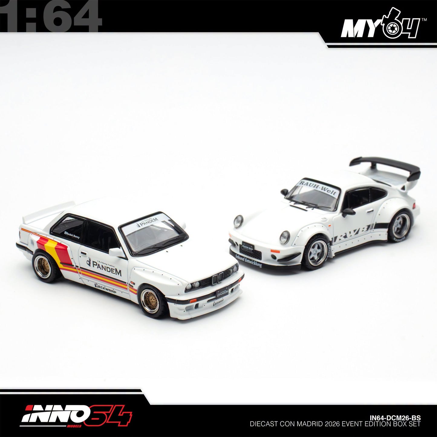 [INNO64] 1:64 Combo Set DIECAST CON MADRID 2026 Event Edition - RWB 930 + Pandem Rocket Bunny E30