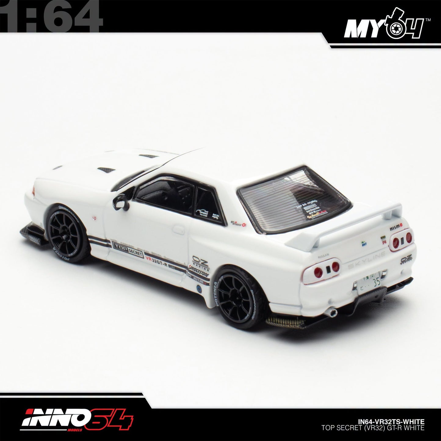 [INNO64] 1:64 Top Secret VR32 GT-R - White