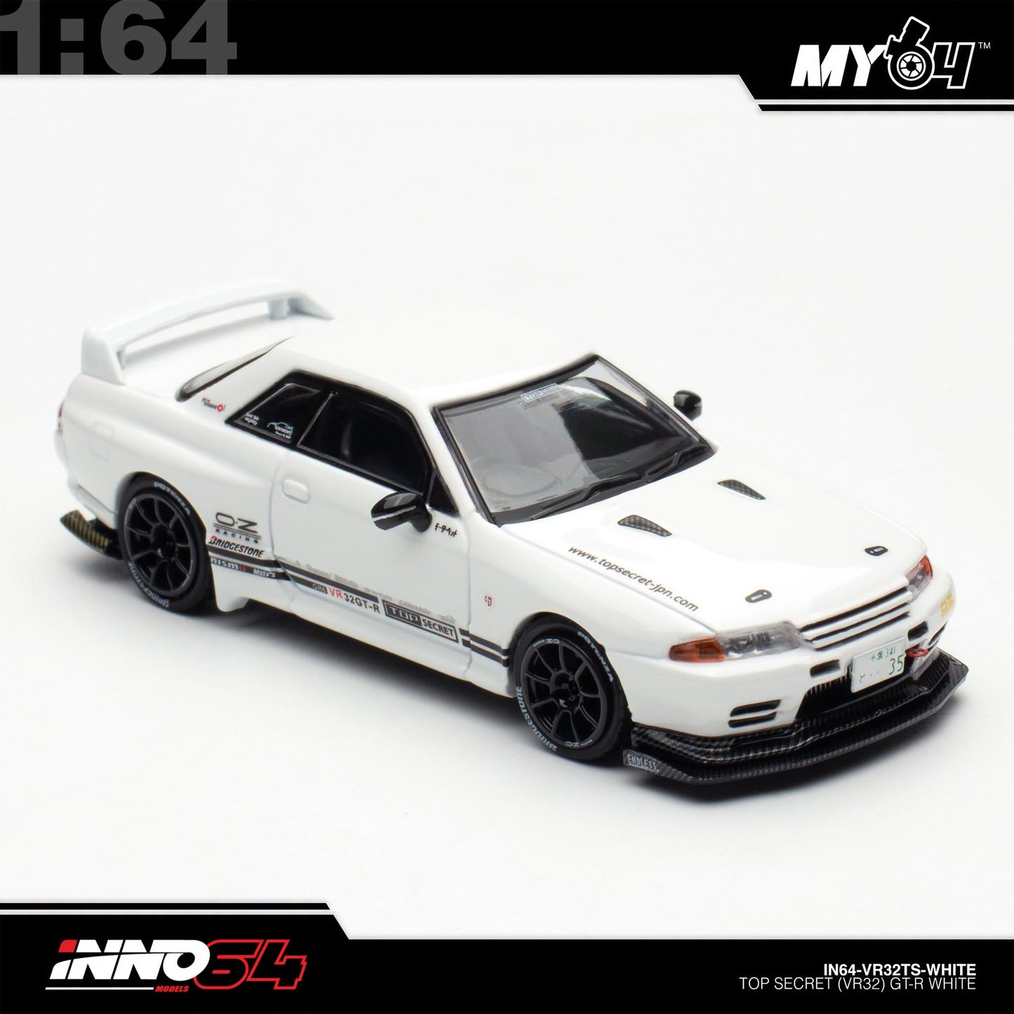 [INNO64] 1:64 Top Secret VR32 GT-R - White