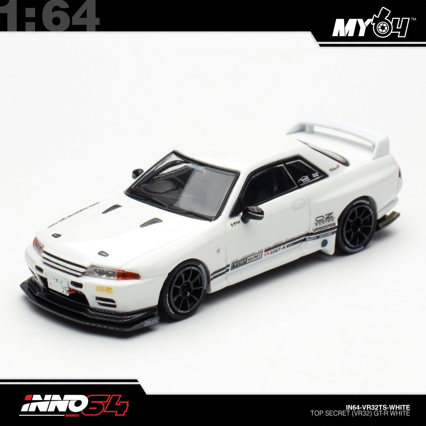 [INNO64] 1:64 Top Secret VR32 GT-R - White
