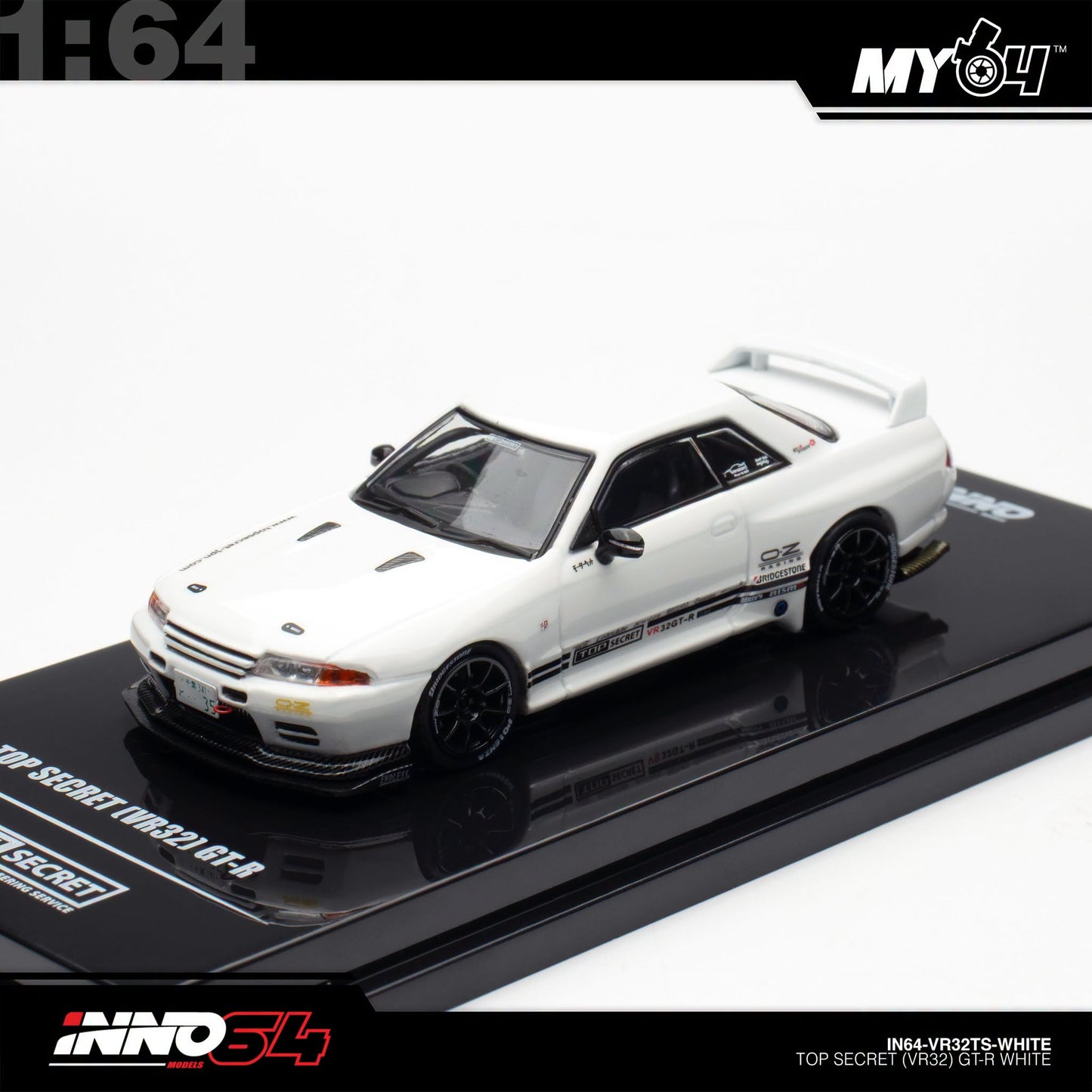 [INNO64] 1:64 Top Secret VR32 GT-R - White