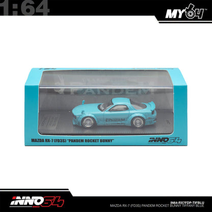 [INNO64] 1:64 Mazda RX7 (FD3S) "Pandem Rocket Bunny" - Tiffany Blue