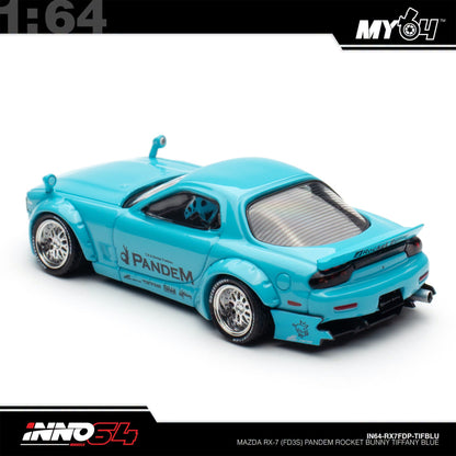 [INNO64] 1:64 Mazda RX7 (FD3S) "Pandem Rocket Bunny" - Tiffany Blue