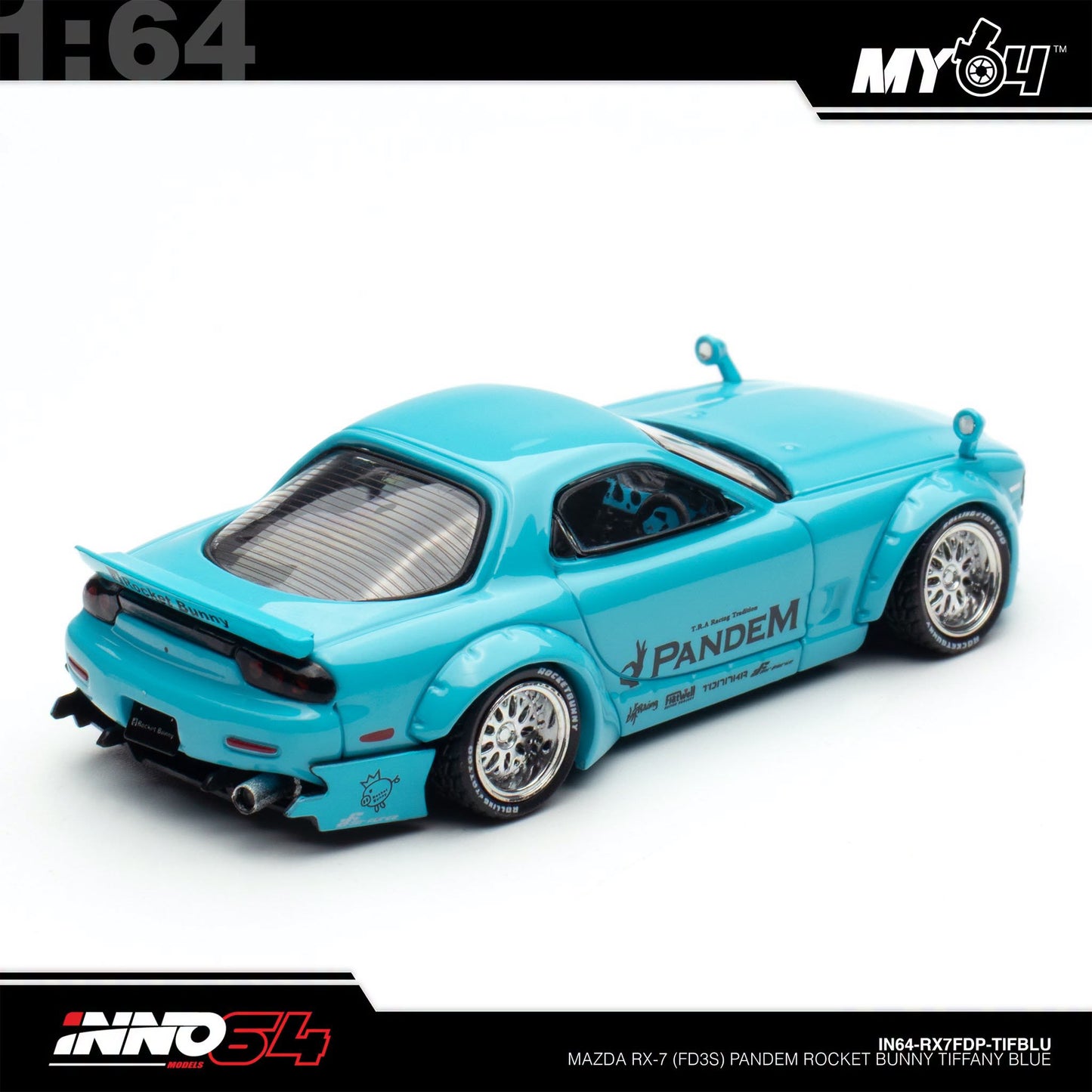 [INNO64] 1:64 Mazda RX7 (FD3S) "Pandem Rocket Bunny" - Tiffany Blue